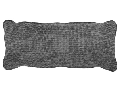 Tmavě šedý látkový polštář Bearny 30 x 70 cm