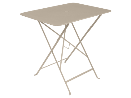 Muškátově šedý kovový skládací stůl Fermob Bistro 57 x 77 cm