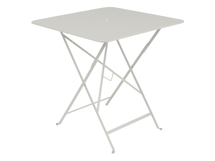 Světle šedý kovový skládací stůl Fermob Bistro 71 x 71 cm