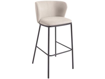 Béžová látková barová židle Kave Home Ciselia 75 cm