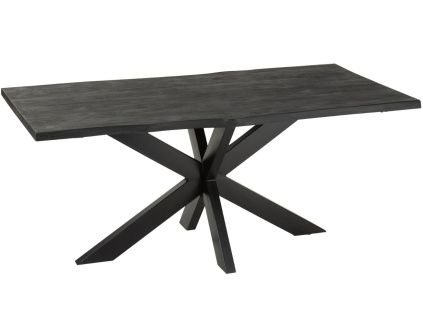 Černý mangový jídelní stůl J-line Gary 200 x 90 cm