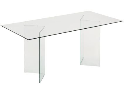Skleněný jídelní stůl Kave Home Burano 200 x 90 cm