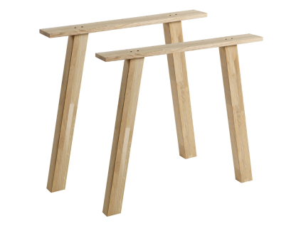 Set dvou dřevěných stolových podnoží O-Leg 79 x 10 cm
