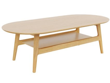 Dubový konferenční stolek Woodman Curved 130 x 60 cm