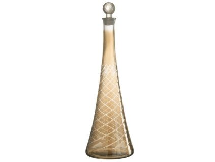 Kouřově šedá skleněná karafa J-line Sader 42 cm