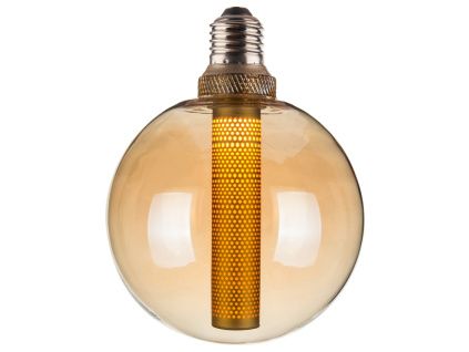 Jantarově hnědá dekorativní žárovka Halo Design COLORS Core E27 3W 8 cm