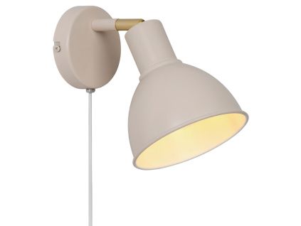 Béžové kovové nástěnné světlo Pop