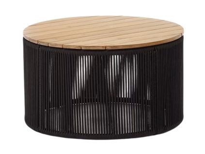 Černý zahradní stolek Kave Home Dandara 70 cm