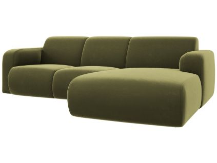 Sametová rohová pohovka Lola 250 cm, pravá