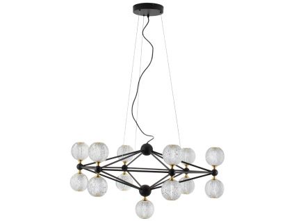Černé závěsné světlo Nova Luce Belinda 89 cm