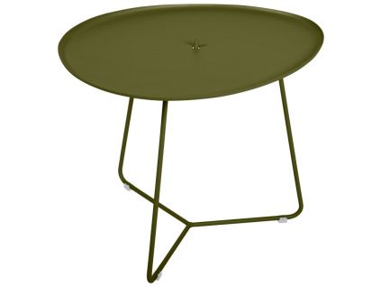 Zelený kovový konferenční stolek Fermob Cocotte 44 x 55 cm - odstín pesto