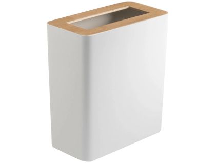 Bílý kovový odpadkový koš Yamazaki Rin 10 l