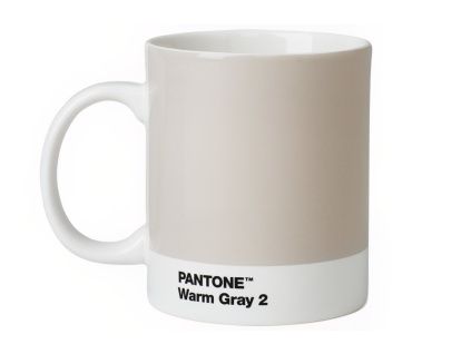 Světle šedý porcelánový hrnek Pantone Warm Gray 2 375 ml