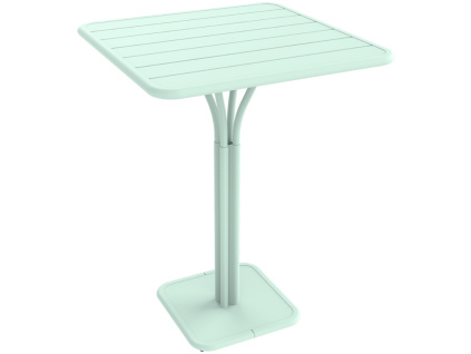 Mátově zelený kovový barový stůl Fermob Luxembourg Pedestal 80 x 80 cm