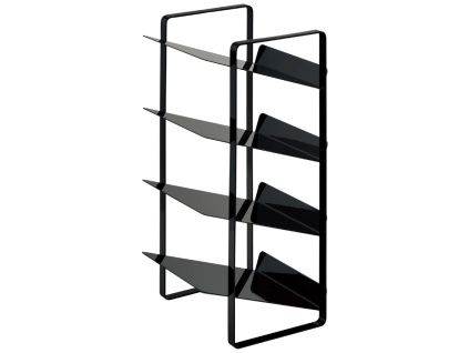 Černý kovový stojan na láhve Yamazaki Tower 40 cm