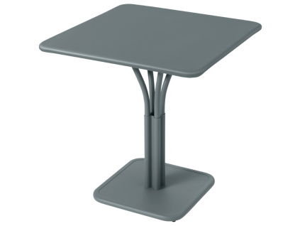 Šedý kovový stůl Fermob Luxembourg Pedestal 71 x 71 cm