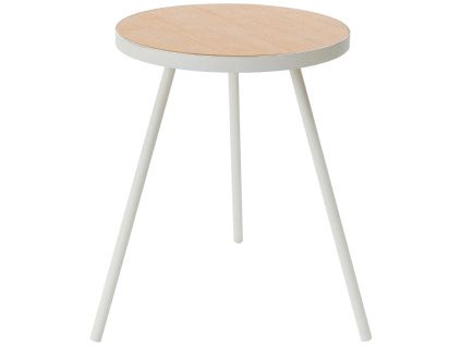 Bílý kovový odkládací stolek Yamazaki Tower 38,5 cm