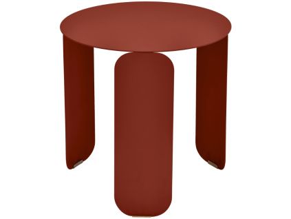 Zemitě červený kovový zahradní odkládací stolek Fermob Bebop 45 cm