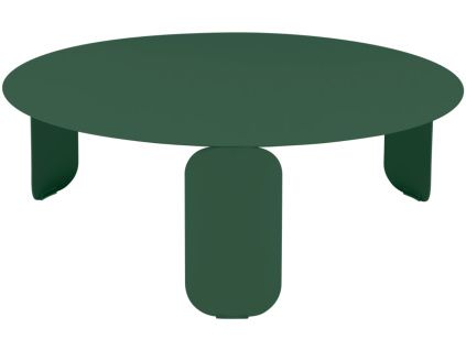 Tmavě zelený kovový zahradní konferenční stolek Fermob Bebop 80 cm
