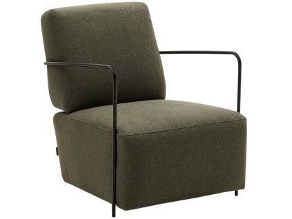 Zelené čalouněné křeslo Kave Home Gamer
