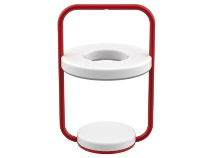 Makově červená nabíjecí stolní LED lampa Fermob Ulli 30 cm
