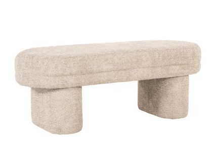 Béžová čalouněná lavice Rama 120 cm