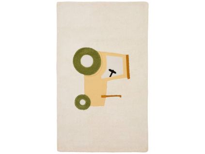 Béžový bavlněný dětský koberec Kave Home Pecky 90 x 150 cm