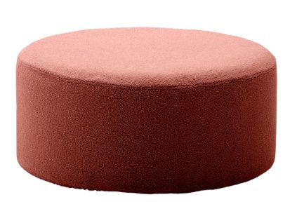 Terakotově červený bouclé taburet Kave Home Kaeli 90 cm