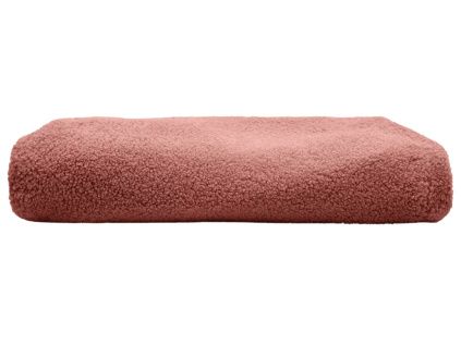 Terakotově červený bouclé potah na taburet Kave Home Kaeli 60 cm