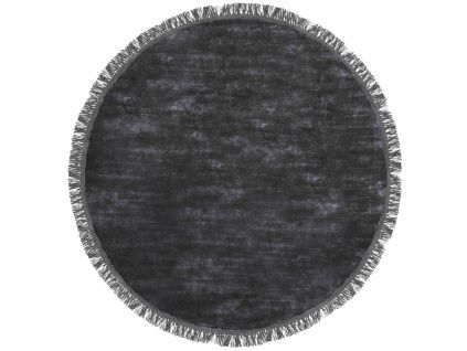 Černý kulatý koberec Luna 300 cm