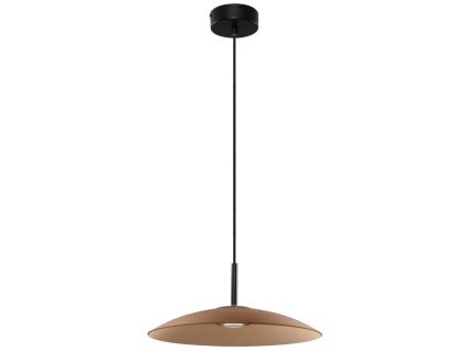 Hnědé skleněné závěsné LED světlo Nova Luce Polifemo 40 cm