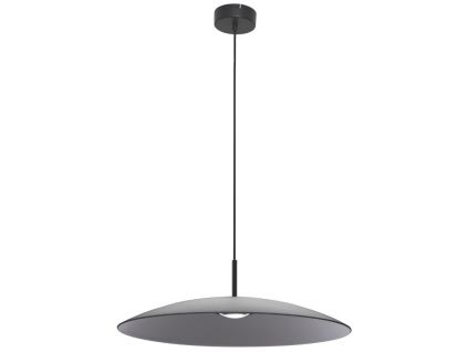 Kouřově šedé skleněné závěsné LED světlo Nova Luce Polifemo 60 cm