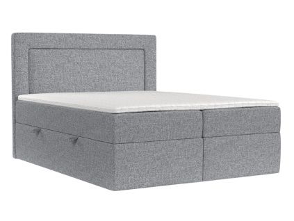Šedá čalouněná postel boxspring IMAGINE 160 x 200 cm
