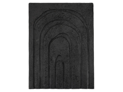Černý abstraktní obraz Echo 80 x 60 cm
