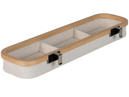 Béžový bavlněný závěsný úložný box Quax Stella 45 x 12 cm