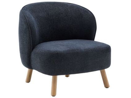 Šedomodré čalouněné křeslo Kave Home Ulit
