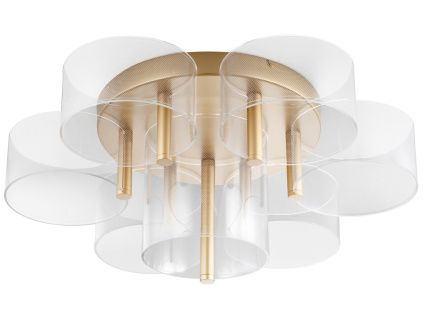 Zlaté kovové stropní LED světlo Nova Luce Gatlin 61,7 cm