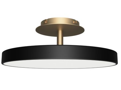 Černé kovové stropní LED světlo Asteria Up 43 cm