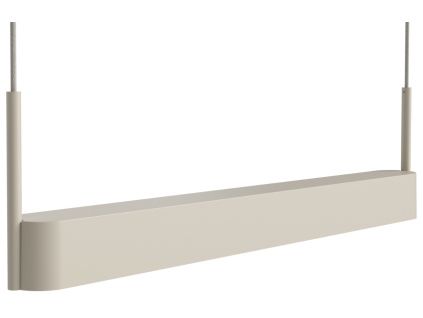 Krémově bílé kovové závěsné LED světlo Scribe 70 cm