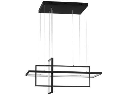 Černé kovové závěsné LED světlo Nova Luce Clea 80 cm