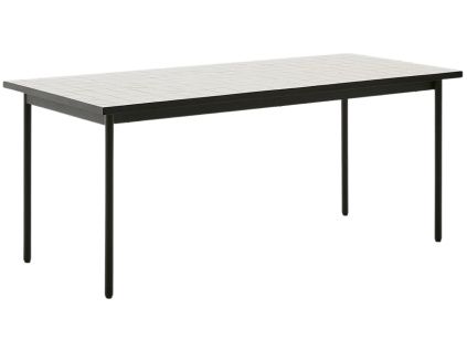 Bílo-zelený zahradní stůl Kave Home Maurina 182 x 91 cm