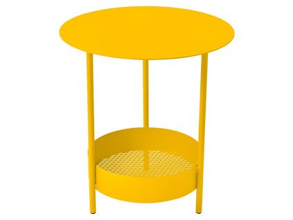 Žlutý kovový zahradní odkládací stolek Fermob Salsa 50 cm
