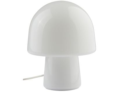 Opálově bílá skleněná stolní lampa THETYS