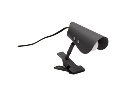 Malá černá kovová stolní lampa s klipem Kave Home Jula