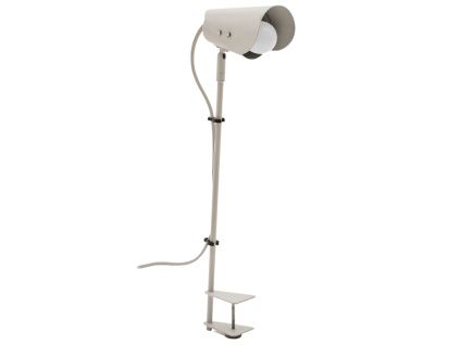 Šedá kovová stolní lampa s klipem Kave Home Jula
