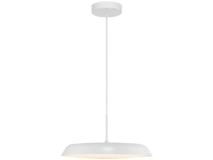 Bílé kovové závěsné LED světlo Piso 36,5 cm