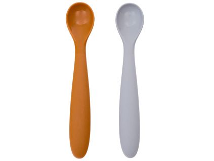 Oranžovo-šedý set dvou lžic kave home Lili