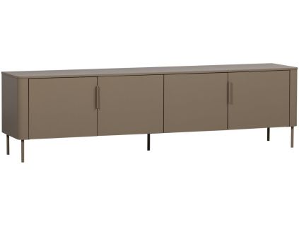 Béžovohnědý dřevěný TV stolek Gunnar 200 x 44 cm