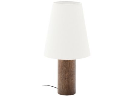 Tmavá dřevěná stolní lampa Kave Home Marga