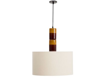 Žluto-hnědé keramické závěsné světlo Mavran 45 cm